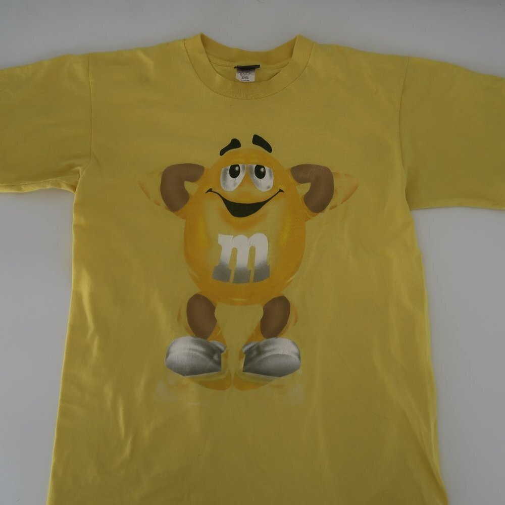 Vintage Single Stitch M&M's Studios Yellow M&M T-Shirt Size Medium